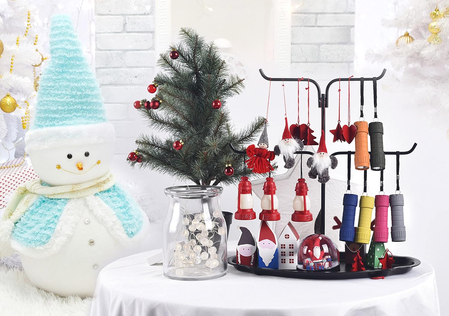 SEAMAGIC 6-Pack Professional Outdoor Mini Flashlights Set, Super Bright 100 Lumen LED Flashlights for Kids, Small Flashlights Pack with 18-Piece AAA Dry Batteries Included - - 