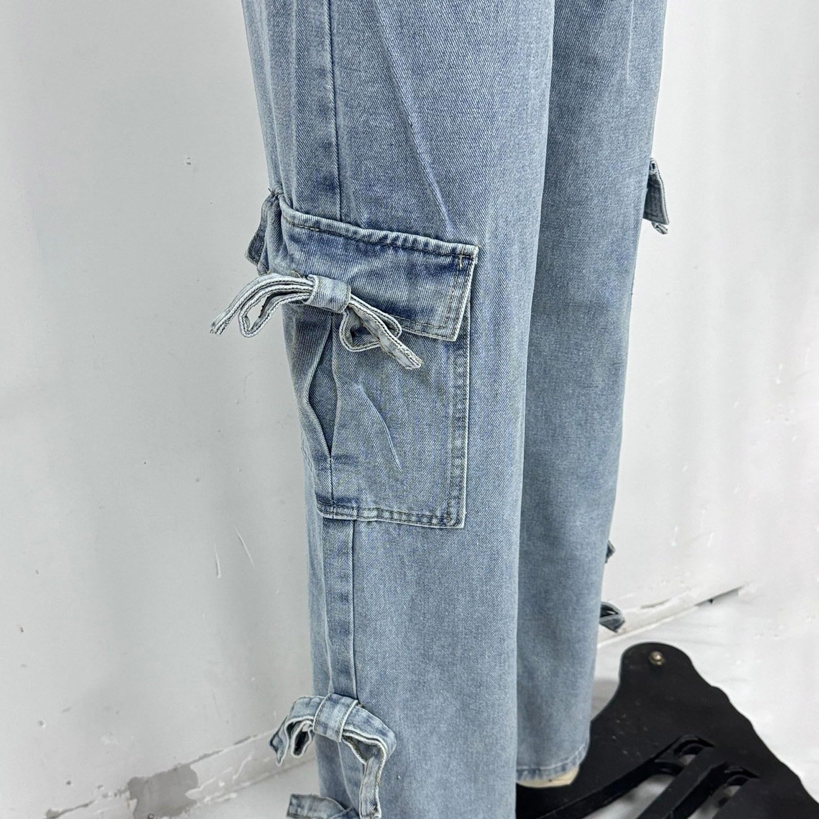 Jeans Donna Curvy Jeans Elasticizzati Leggeri Curvy Pantaloni Baggy Gamba Larga Larghi Tempo Libero Pantaloni Denim Vita Alta Casual con Tasche Moda Pantalone Wide Leg Comodi Vintage