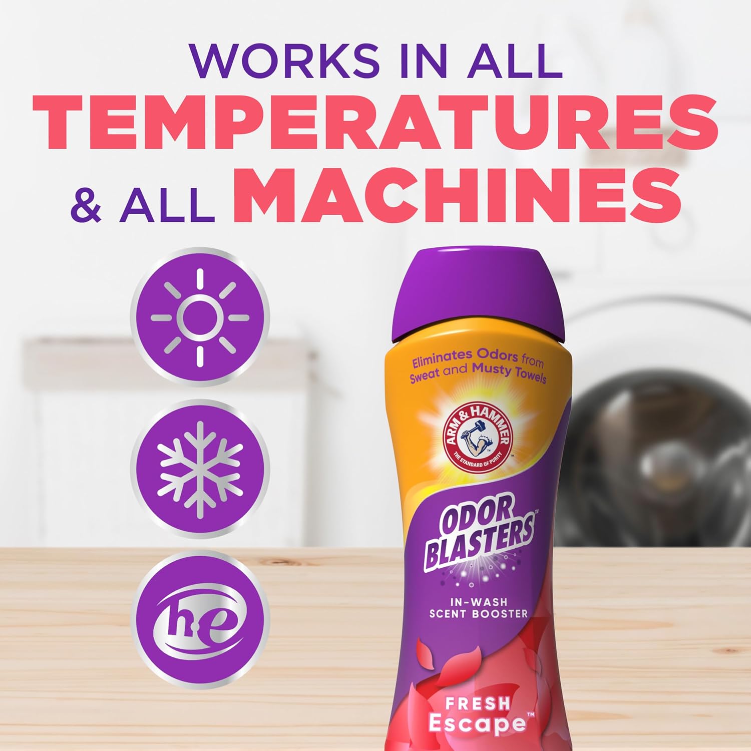 ARM & HAMMER Odor Blasters In-Wash Scent Booster,Laundry Scent Booster Fresh Escape-scent,24 Oz,(Pack of 2) image 4