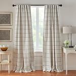 Elrene Home Fashions Brighton Windowpane Plaid Grid Blackout Window Curtain Panels/Drapes for Living, Bedroom, Dining Room, 52"x84", Indigo