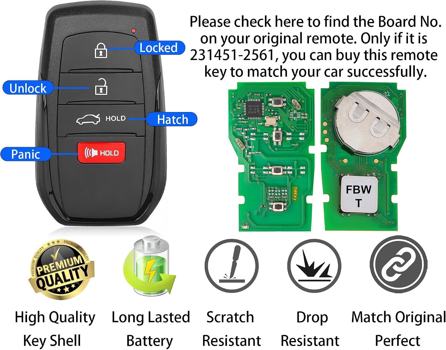 Alliskeys key fob buttons and internal board details