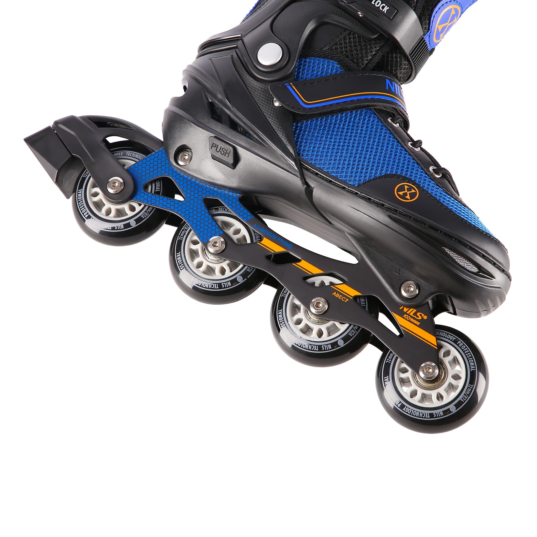 Nils Extreme Camille, pattino 2 in 1 per hockey su ghiaccio