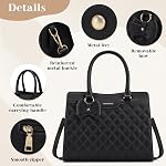 RAINSMORE Purses for Women Top-Handle Leather Handbag Waterproof Small Purses for Women Crossbody Anti Theft Tote Purse