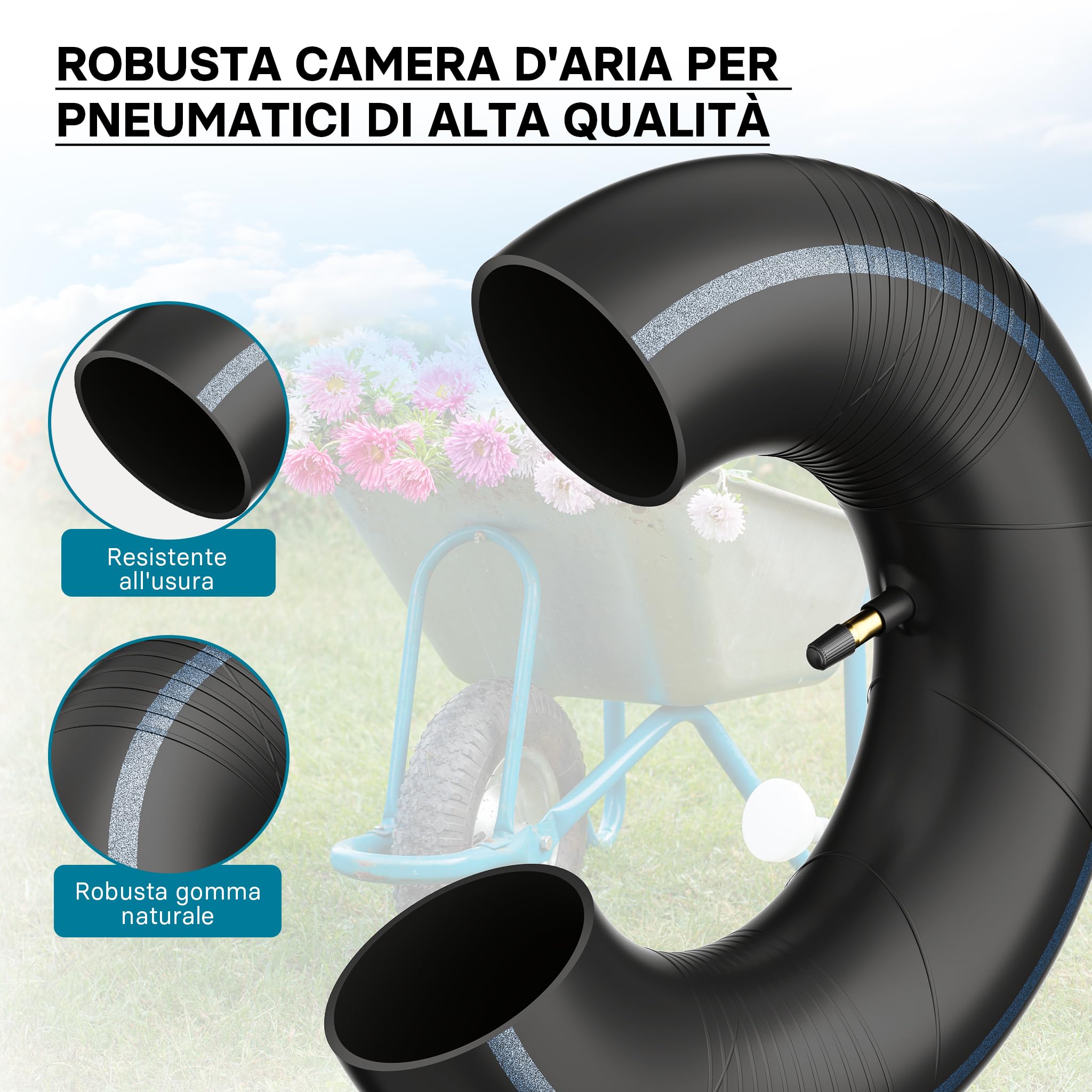 Camera d'aria per pneumatici trattorino rasaerba TR13 13x5.00-6
