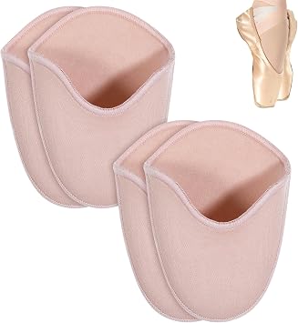 cobee 2Pairs Pointe Shoe Toe Pads, Toe Pad for Pointe Shoes, Ballet Toes Pad High Heels Toes Caps Toeing Pads, Ballet Dance Shoe to e Protector Accessories for Women Dancers