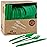 PLASTICPRO 400 Pack Disposable Christmass Green Cutlerys Plastic Utensils Assorted Colored Cutlery Combo Set Forks Spoons Knives Silverware, Green Plastic Cutlery for Parties
