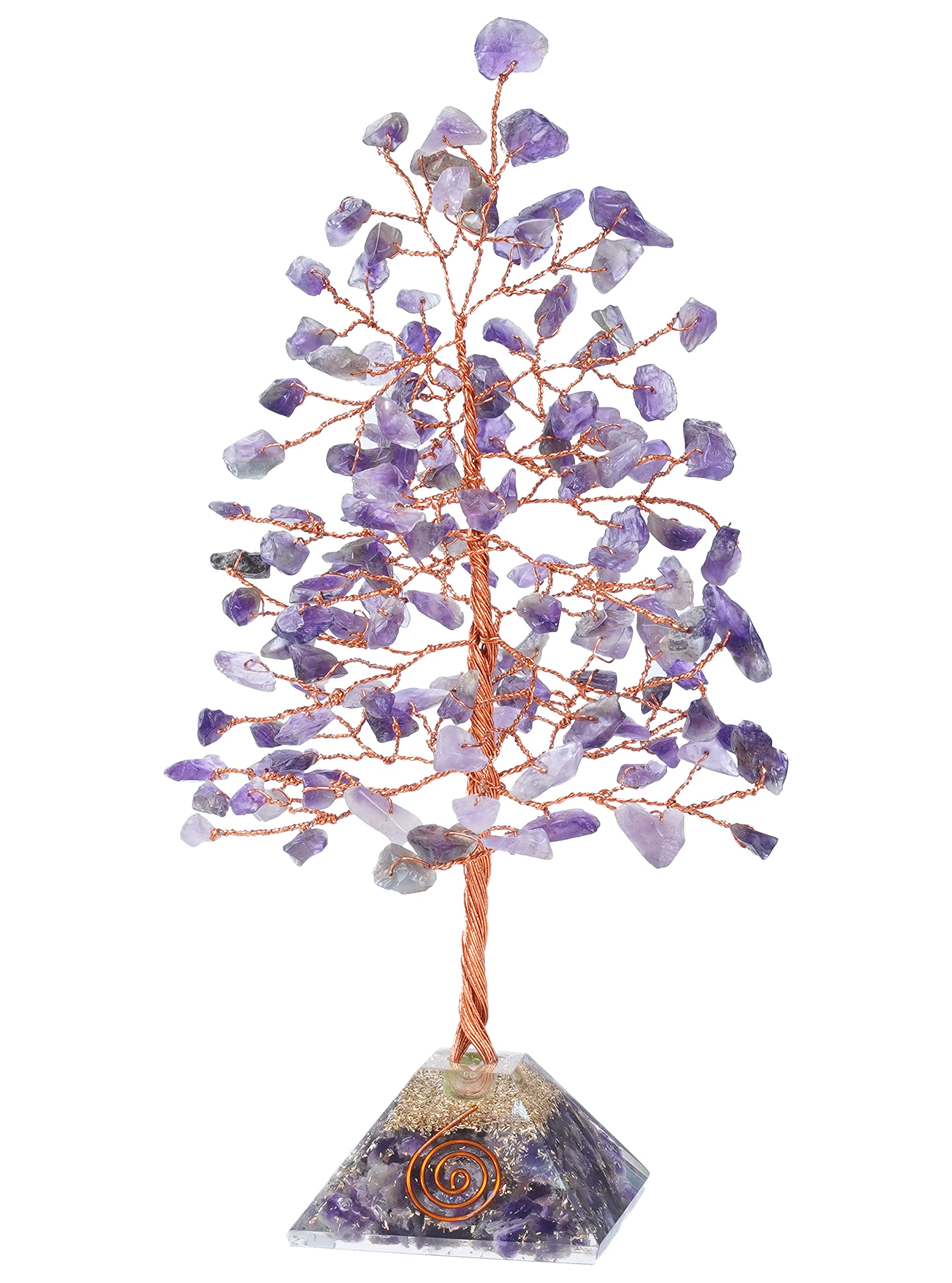 Gifts for Mom Amethyst Tree of Life, Crystal Tree for Positive Energy, Chakra Tree, Feng Shui Tree, Handmade Gemstone Gifts for Mum, Housewarming Décor Gifts for Mothers Day (Size 7-8 inch)