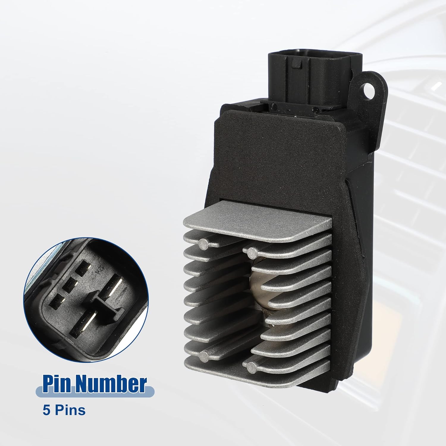 ACROPIX HVAC Blower Motor Resistor Heater Fit for Lincoln Navigator 2002-2010 6L2Z19E624A - Pack of 1 Black Silver Tone
