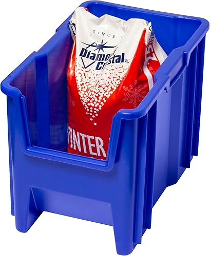 Miniatura 10 de Akro-Mils 13014 Stack-N-Store - Contenedores de almacenamiento de plástico apilables y resistentes con frente abierto, (17-12 pulgadas x 11 pulgadas