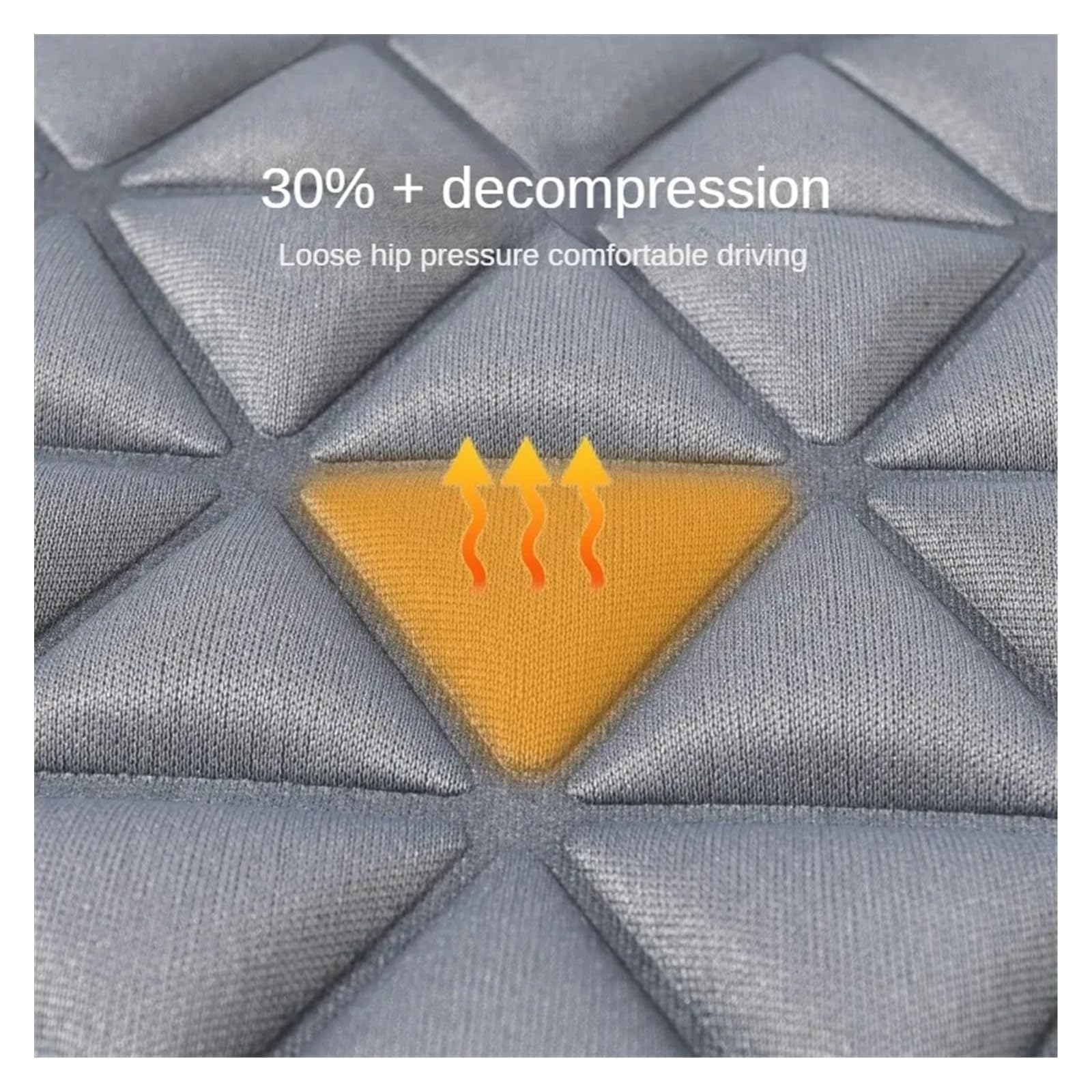 Funda De Asiento Coche Tela Transpirable 3D Triangular Cóncavo Convexo Masaje Cadera Cojín General Sof Cubre Universal