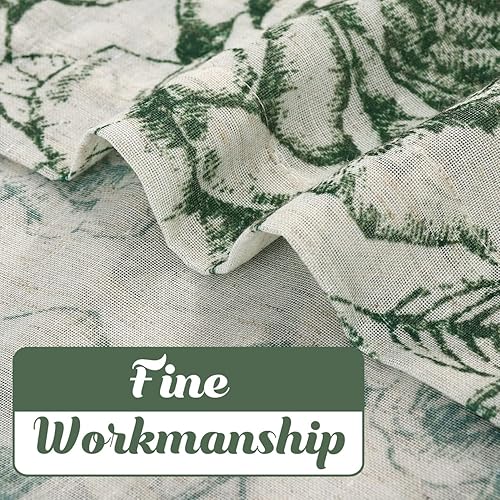 Miniatura 6 de H.VERSAILTEX Cortinas de lino natural mezclado con paneles de cortina para sala de estarcortinas transparentes de lino reductoras de luz de 63