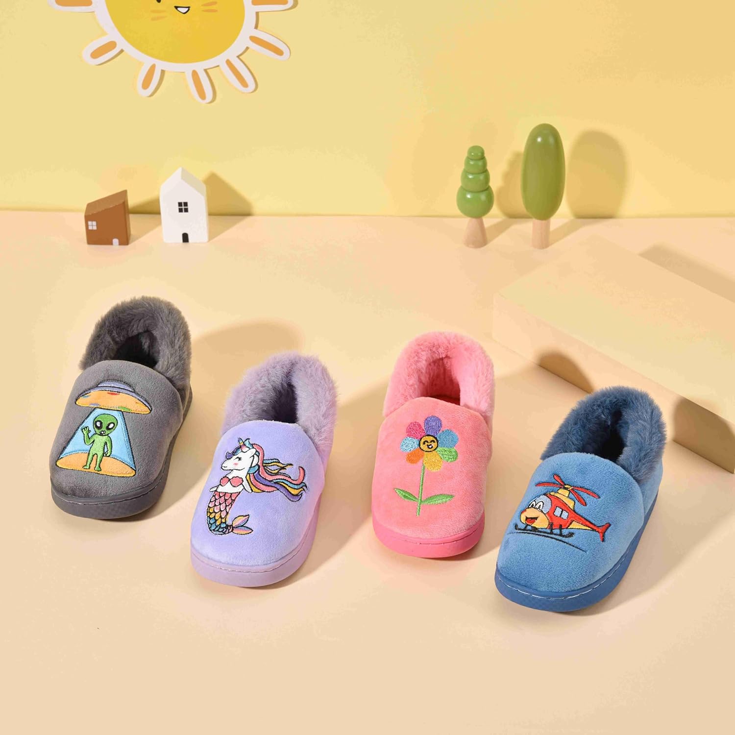 Boys Girls Slippers Warm House Slippers for Kids Non Slip Toddler Cute Home Slipper - Image 5