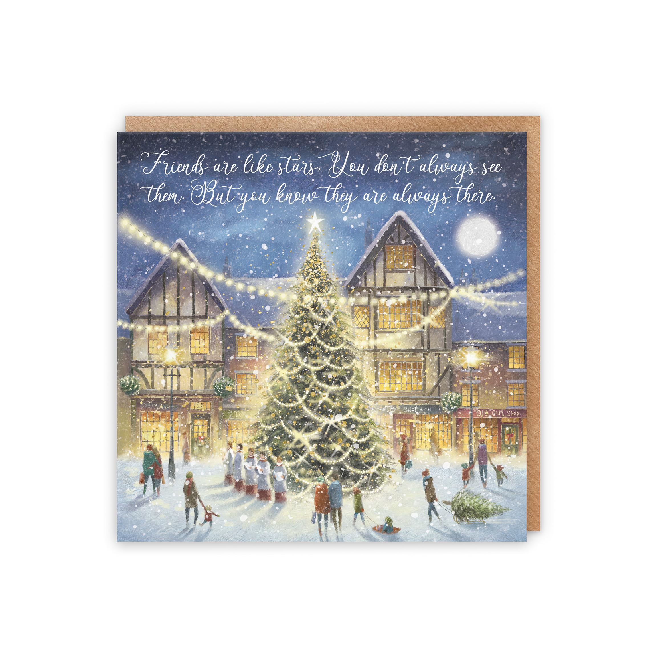 Hunts England, Friends Are Like Stars Christmas Card For Men Or Women, 'Christmas Eve', Milo's Gallery Collection - Image 3