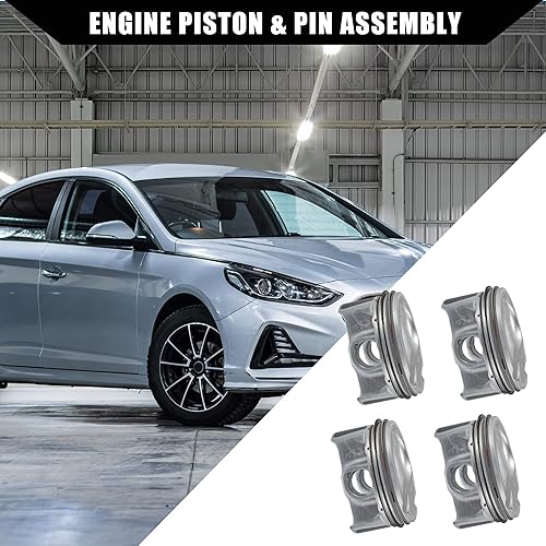 Miniatura 3 de No.230412E210  Pistón interior del motor y pasador y anillo de presión para Hyundai Elantra 2014-2016 para Kia Forte 2014-2018  Kit de anillos de