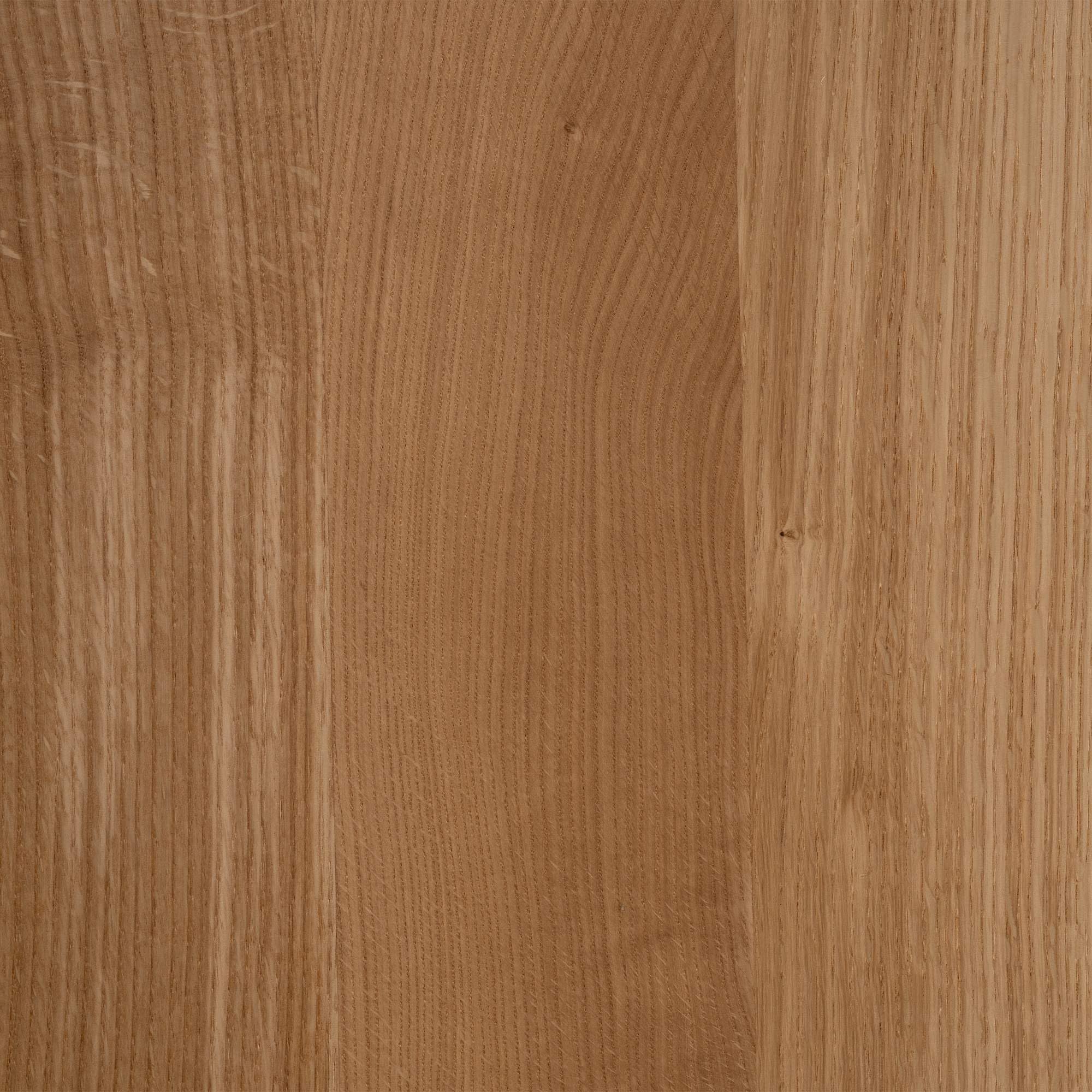 CLP Couchtisch Manteo aus Eichenholz, Sofatisch mit pulverbeschichtetem Metallgestell, Bodenschonern und modernem Design, Größe:100x45x50 cm