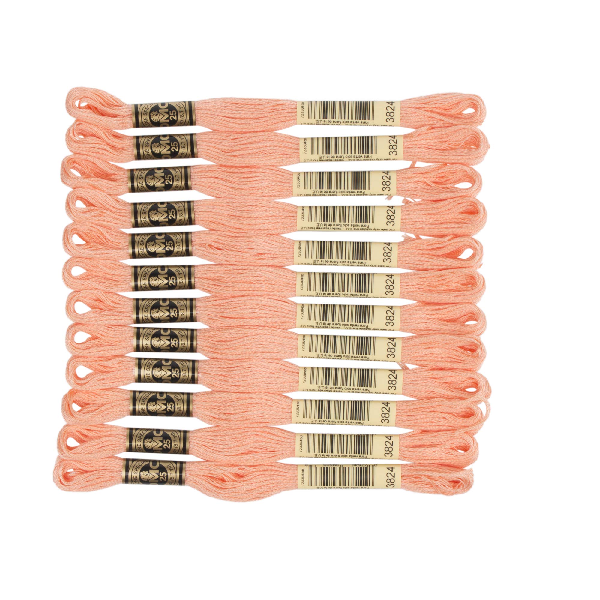 Dmc 6-Strand Embroidery Cotton 8.7Yd - Light Apricot 6-Strand Embroidery Cotton Floss, Light Apricot