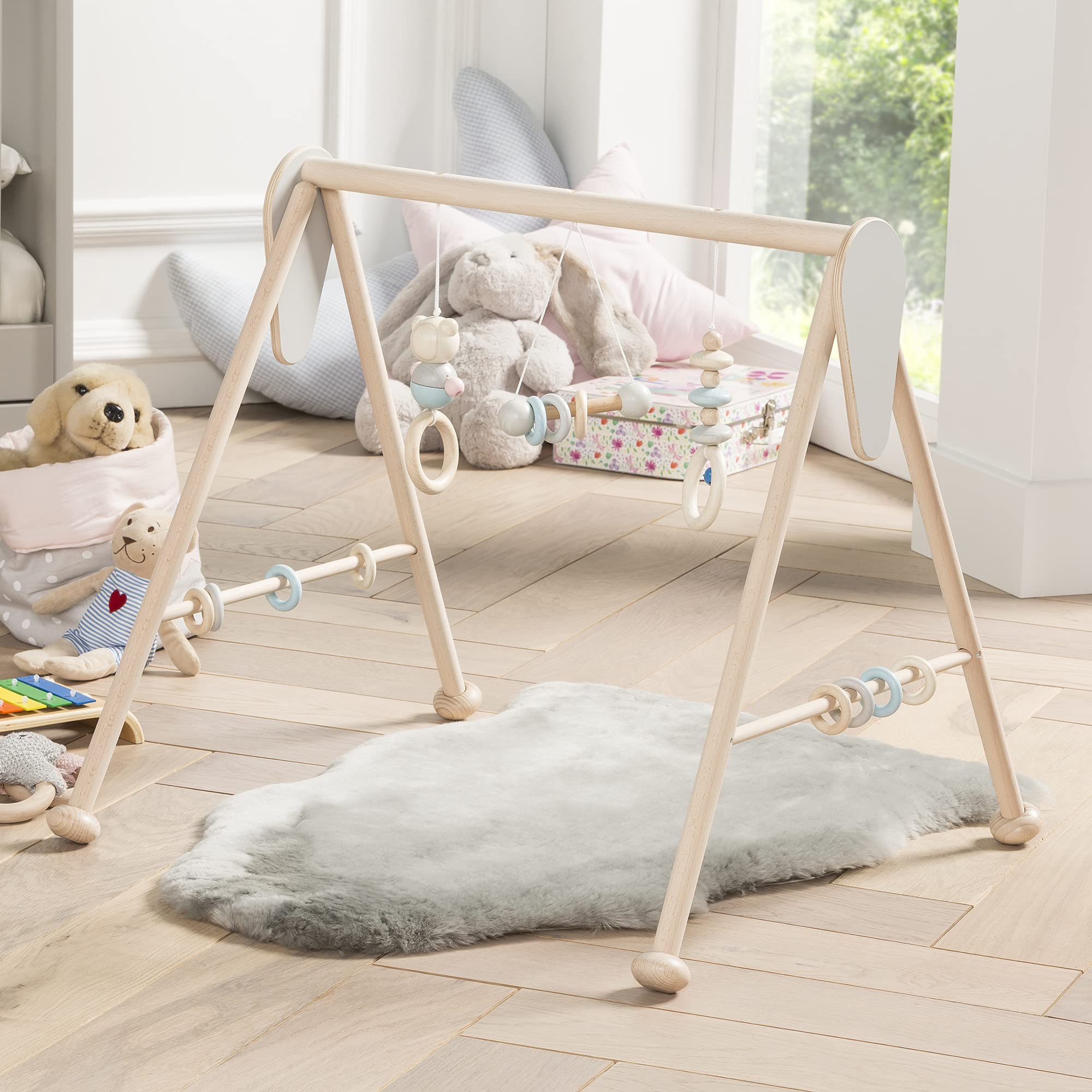 Ibena Parkano Baby Lammfell grau – kuschelweiches Schaffell Naturfell groß 80-90 cm
