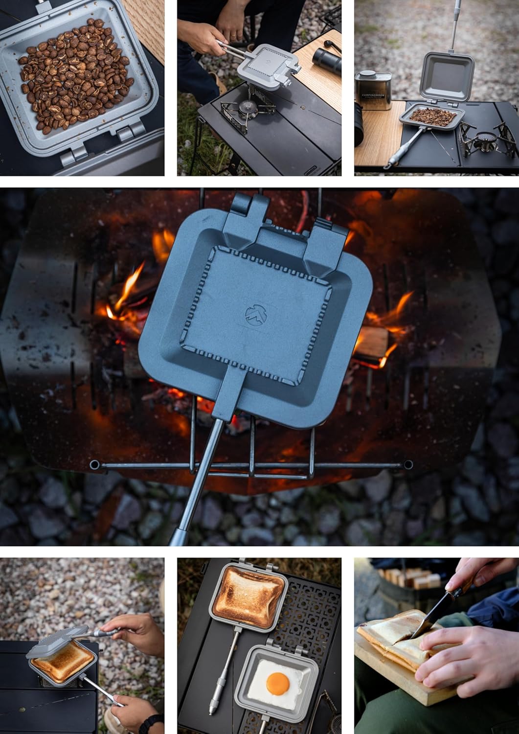 Camping Moon TT-1315 Hot Sand Maker, Single Burner, Gas Fire, Direct Fire Type, Compact, Aluminum