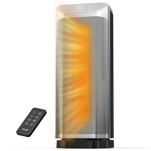 Newly Upgraded AEOCKY Space Heaters for Indoor Use 1500W Metal Electric Space Heater with AI Thermostat Tower Heater