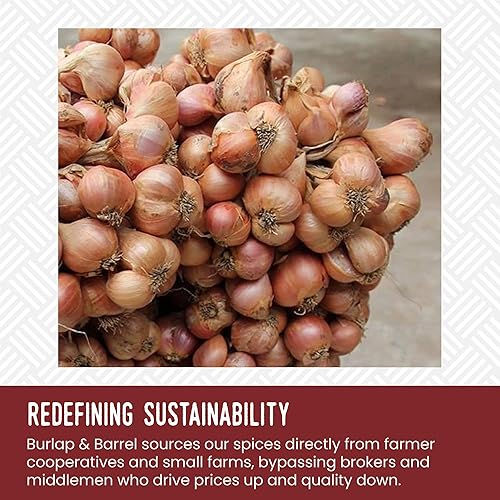 Miniatura 48 de Burlap & Barrel Cebolla tostada en polvo, sabor rico y sabroso, condimento de cebolla sabrosa para cocinar, como se ve en Shark Tank, tarro