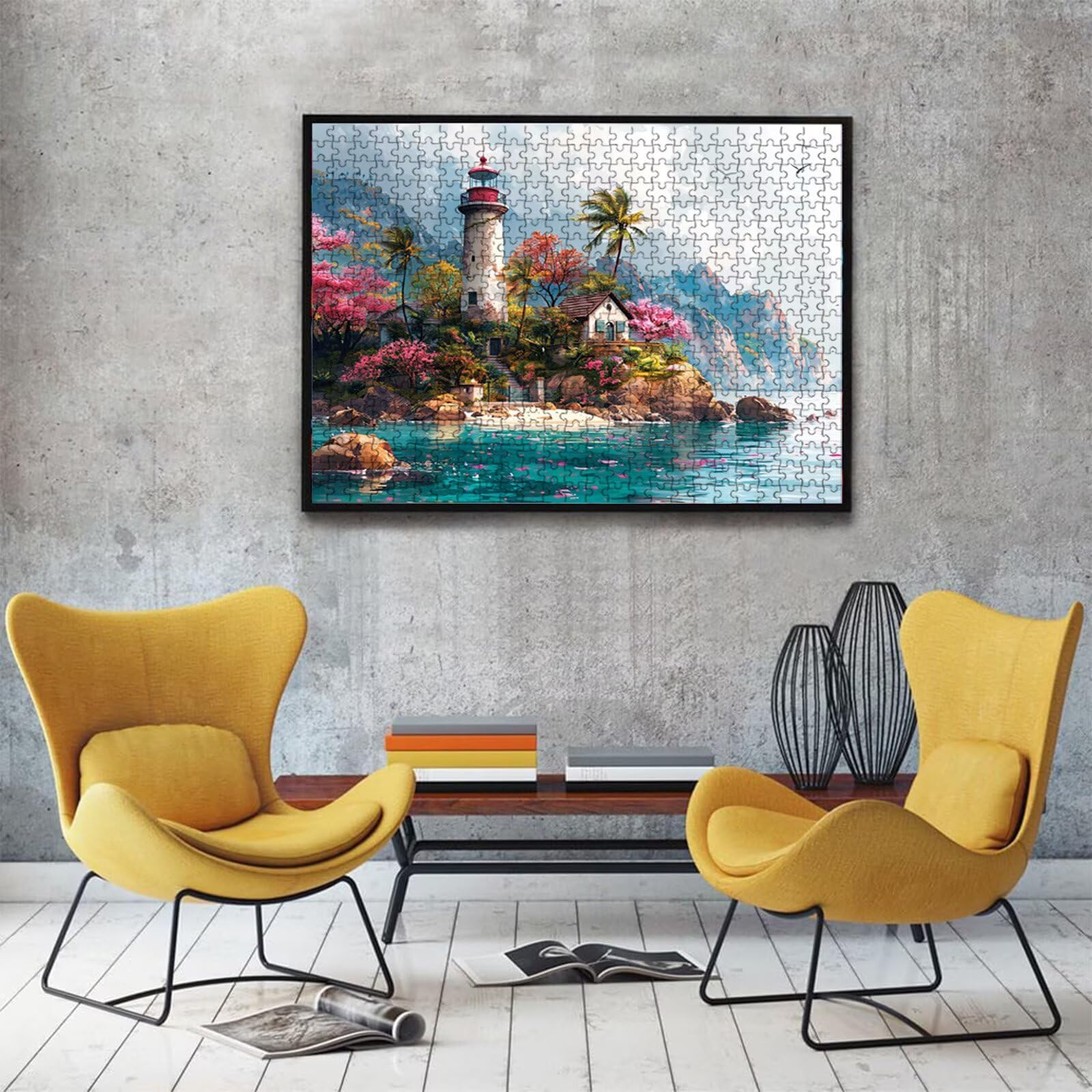 Puzzles Faro mar | Puzzle 1500 Piezas XL 87x57 cm | Rompecabezas Madera Desafiante para Adultos | con Exquisita Caja Embalaje | Decorar Toda La Familia | Rompecabezas Adultos | Regalo Navidad W3H-764