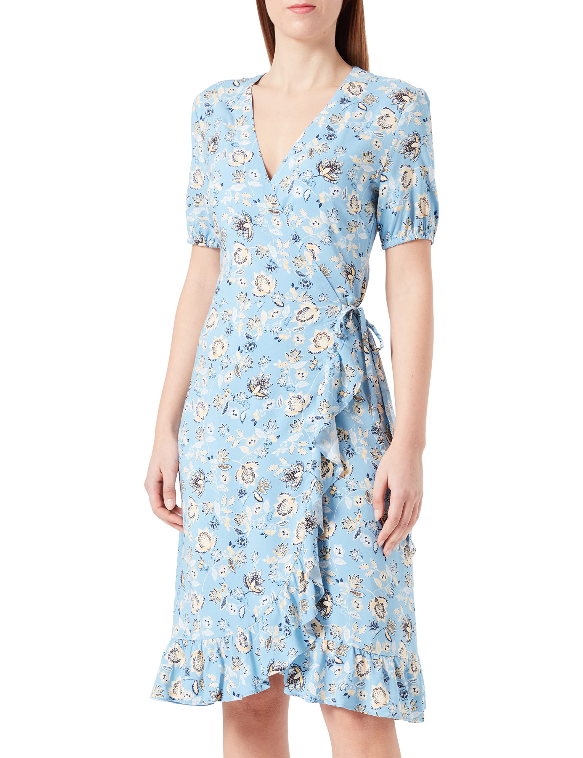 Part Two Women's ClairePW DR Dress Feminine Silhouette, Dusk Blue Ornament Flower, 40, 14