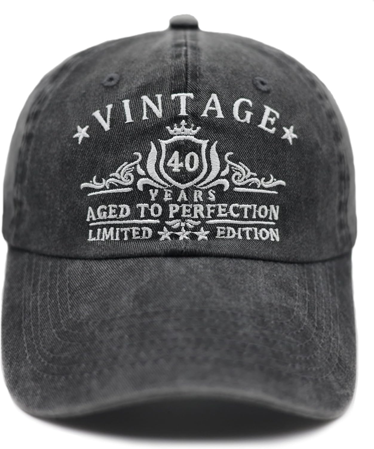 Cotton Baseball Cap Retro Adjustable Dad Hats Birthday Gifts for Men and Women 40th One Size