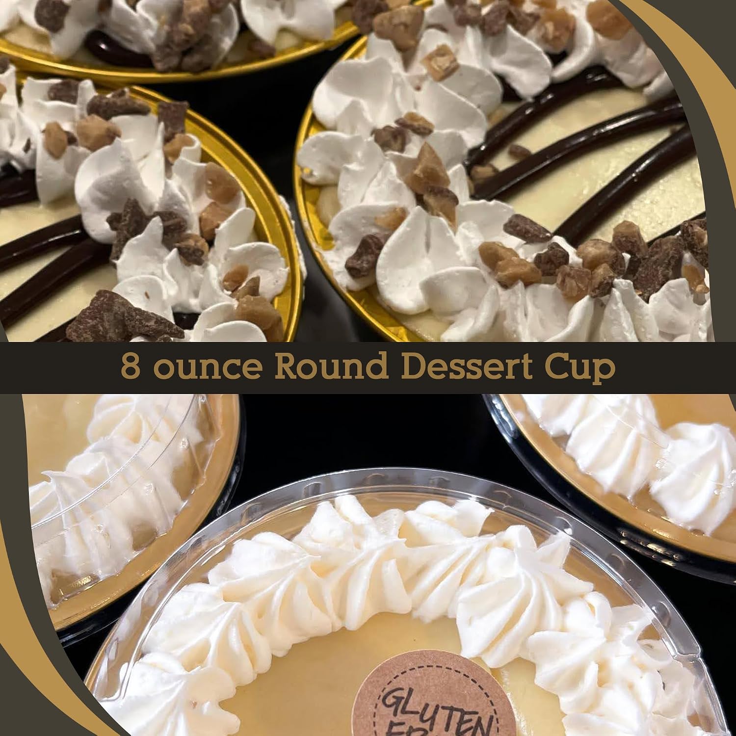 KitchenDance 8 oz Disposable Round Aluminum Foil Pan with Snap-on Plastic Lid - Mini Cake Pans with Lids, Mini Cake Tins, Mini Aluminum Pans with Lids - Vibrant Colors, Sturdy Scalloped Design - A8P