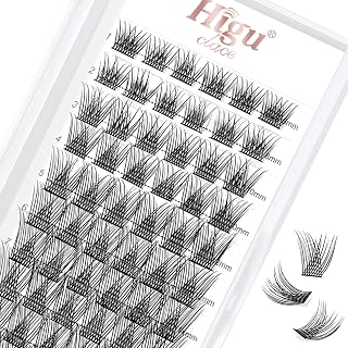 72 Pcs Lash Clusters DIY Eyelash Extension D Curl mix 8-16 Thin Stem Cluster Lashes Individual Lashes Cluster Lashes Wisps Reusable Black Super Thin Band Lash Extension at Home (Nature D 8-16)