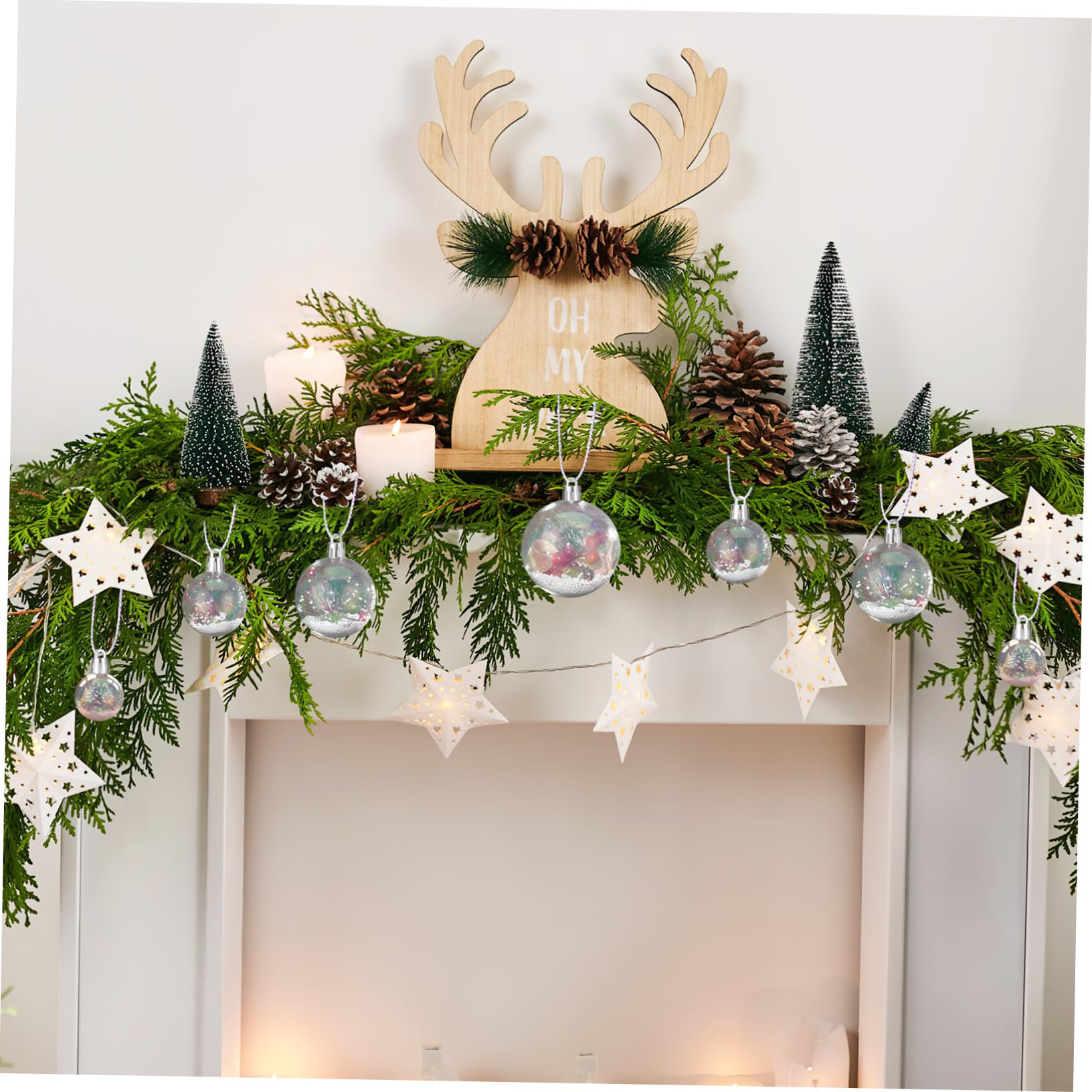 18 Pezzi Ornamento Palla Di Natale Trasparente Ornamenti Per Albero Di Natale Fai Da Te Ornamenti Appesi Bolla Infrangibile Palla Arcobaleno Per La Festa Di Compleanno Decorazione
