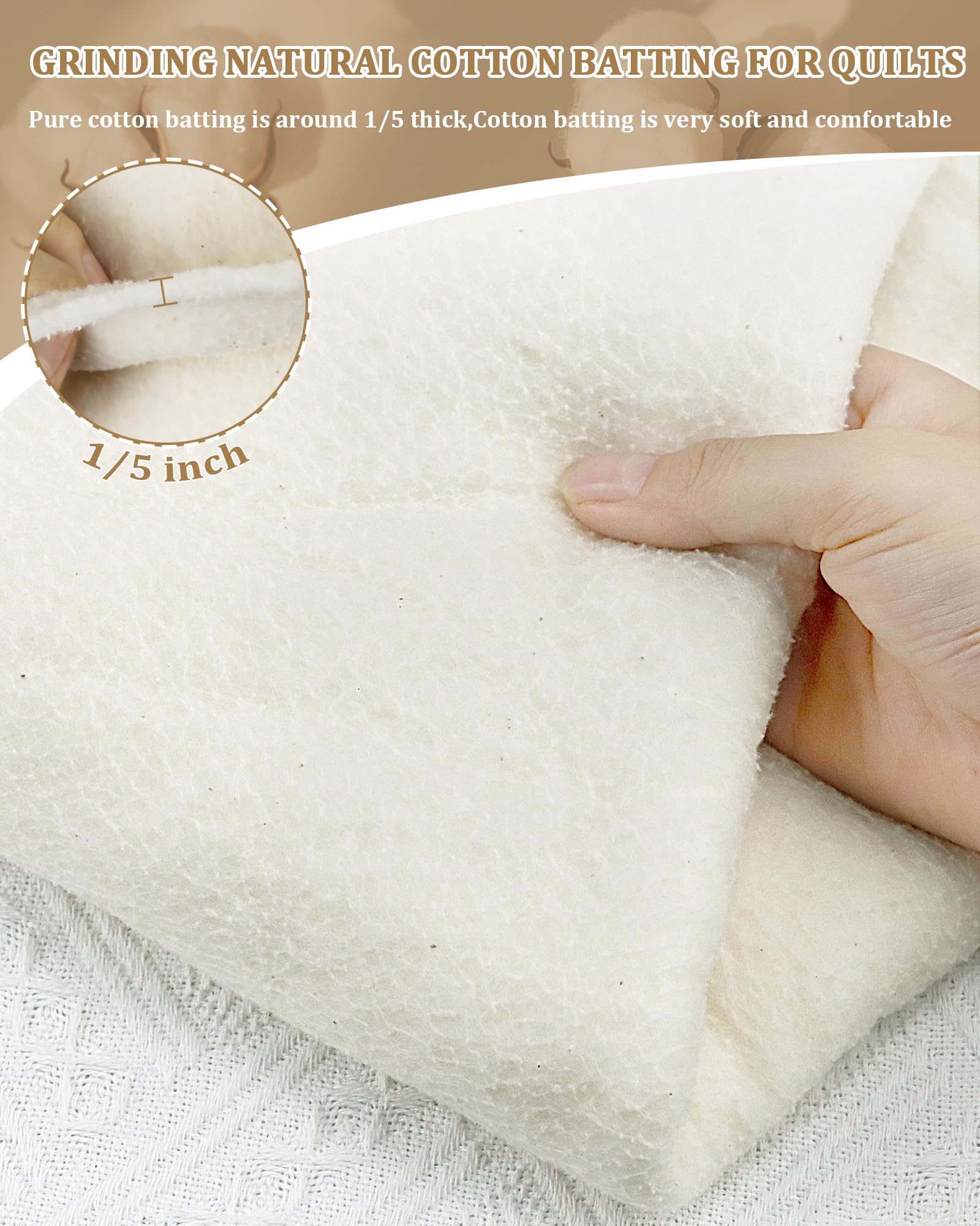 Imbottitura in Cotone Naturale altezza 315 cm - per coperte