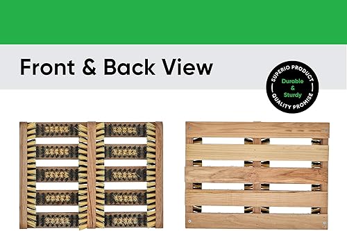 Miniatura 3 de Superio Rascador de zapatos y botas, cepillo para limpiar zapatos exteriores de 10.5 x 14 pulgadas, limpia profundamente y elimina toda la suciedad