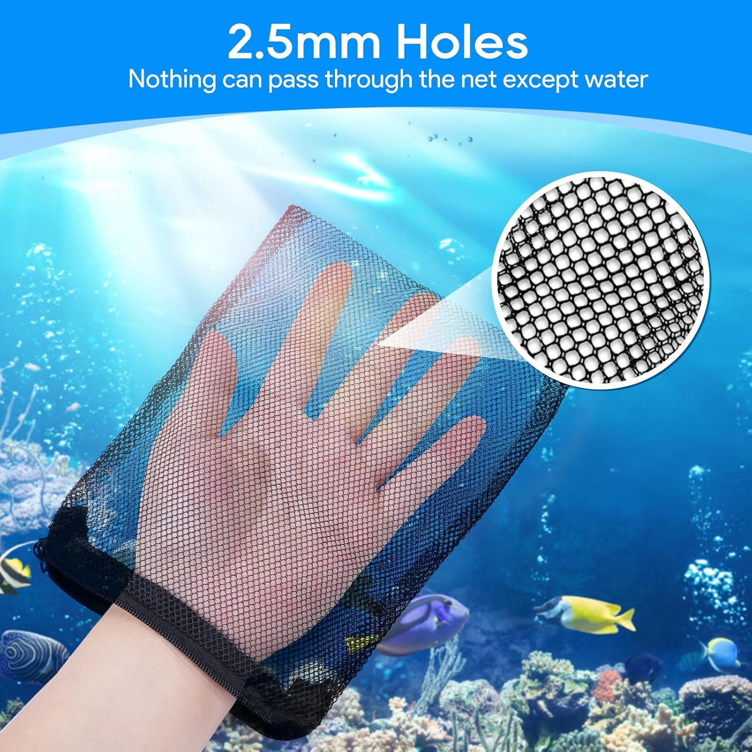 8 Pack Aquarium Filter Media Bags with Zipper Fine Mesh 7.8"x5.9" image 5