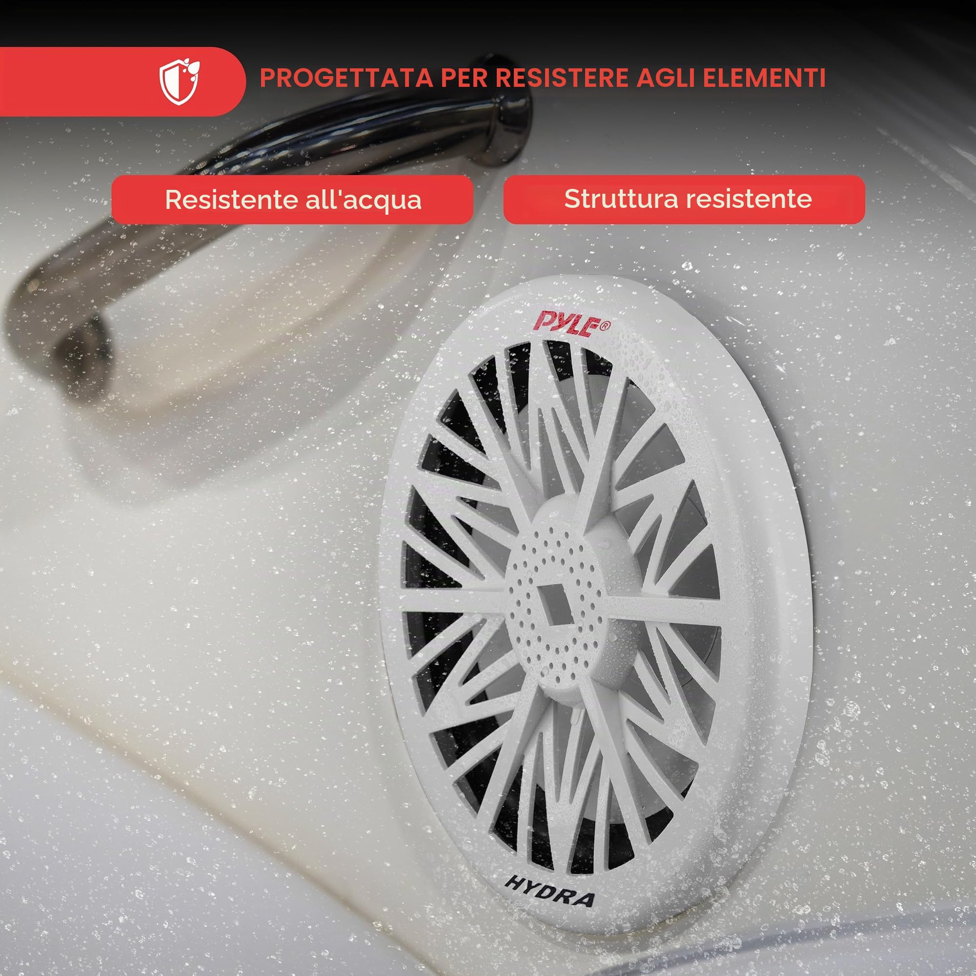 Pyle Subwoofer Auto Marino 20 cm 400 Watt Impermeabile, Altoparlanti e Casse Audio Bassi Potenti per Barca e Veicoli Aperti, Speaker Bianchi