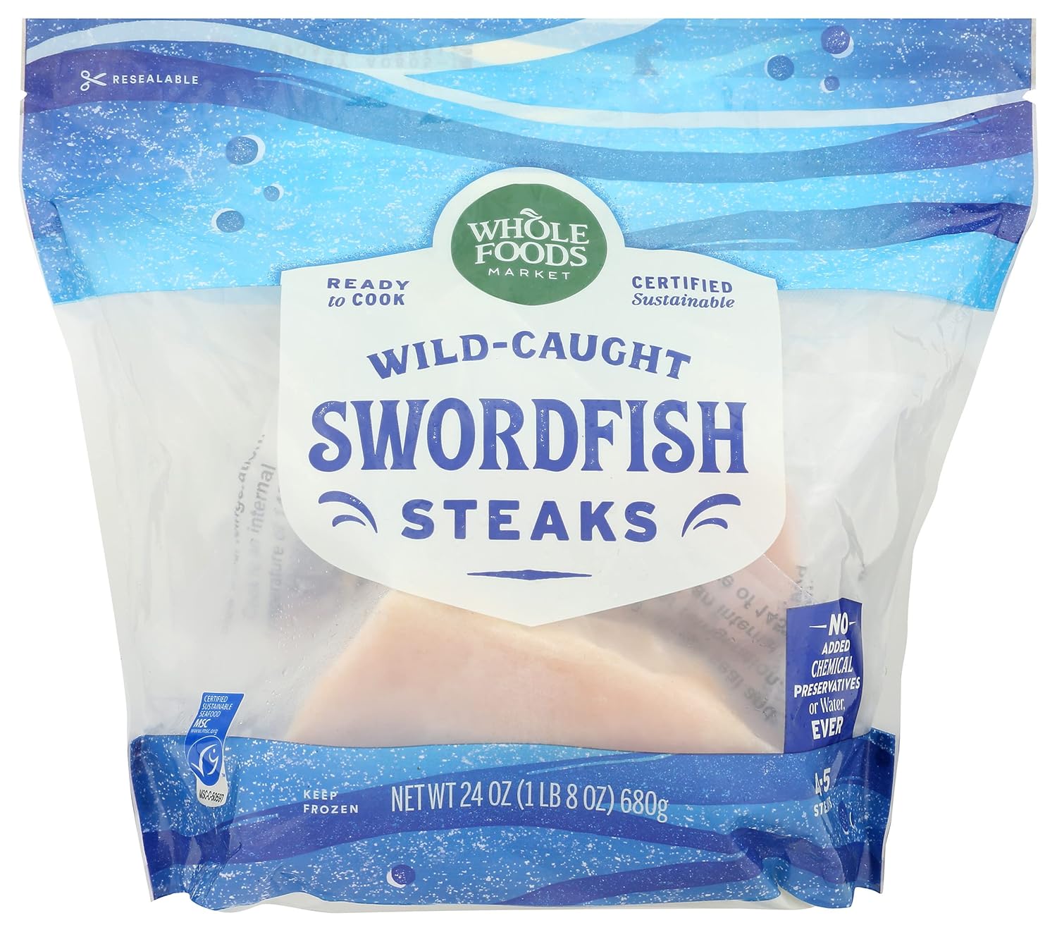 WHOLE FOODS MARKET WildCaught Swordfish Steaks Value Pack
