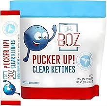 Dr. Boz - Pucker UP! Clear Ketones, 20 Packets - Pure Liquid BHB - Fast Acting Exogenous Ketones - Increase Energy & Clarity - Max Strength - Quality Tested - Made in USA - Keto Diet - 0.34oz (10ml)