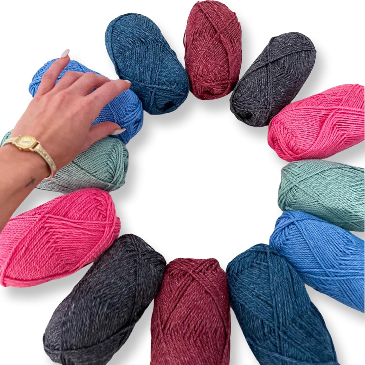 Revolution Fibers - Set of 2 Gorgeous DK Weight Yarn Skeins | 80% Merino Wool, 20% Silk Yarn Blend | DK Weight #3, 3.5 Ounces/100 Grams, 240 Yards in Total | Knitting & Weaving (Watermill Blue)