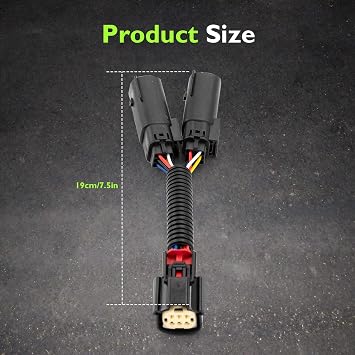 Mofun Rear Lighting Y Harness Fit for Harley Touring 2014-2024 Black