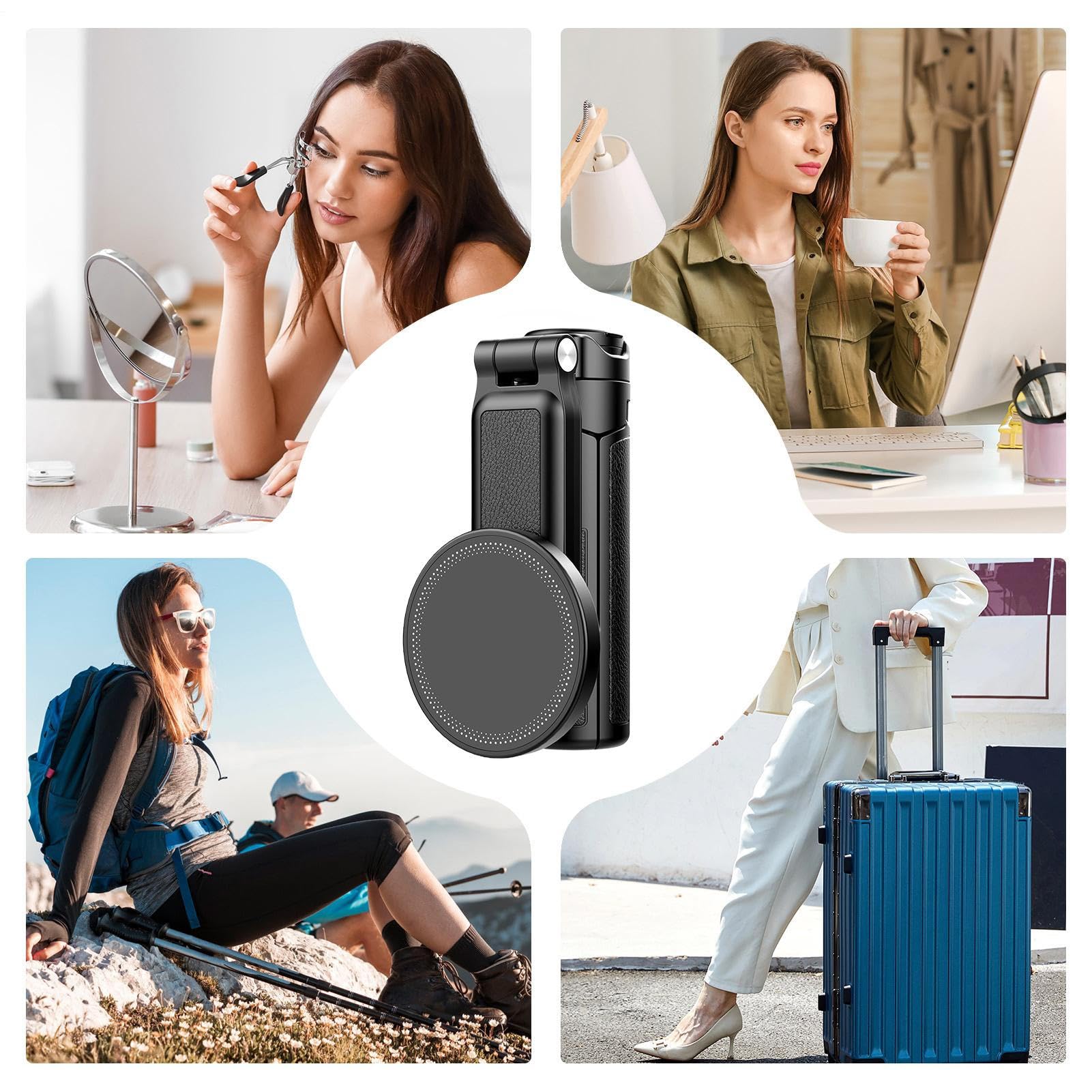 Treppiede magnetico | treppiede per selfie | Cinque sezioni telescopiche pieghevoli regolabili mobile tascabile per viaggi vlogging fotografia golf