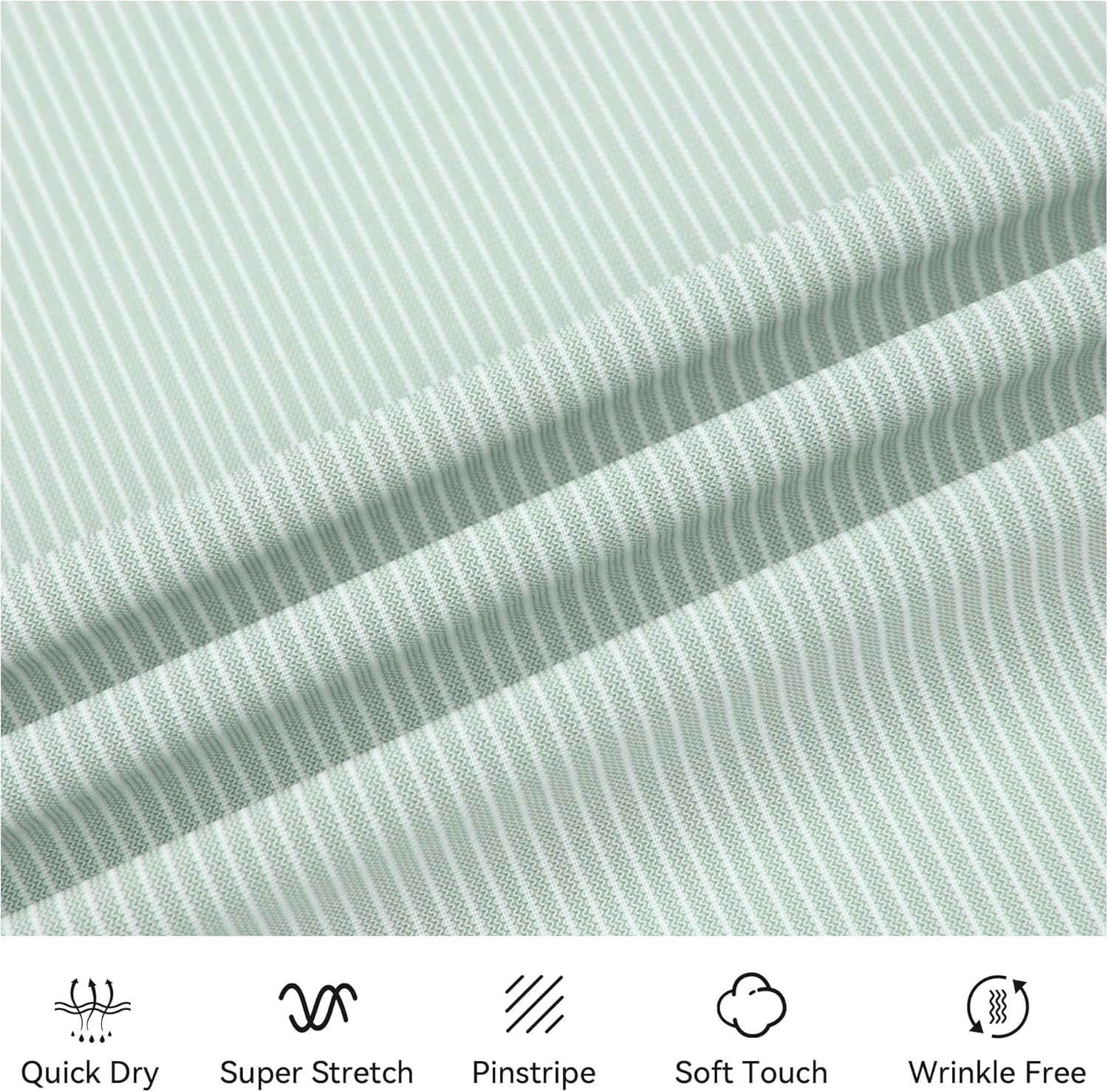 WARHORSEE Mens Dress Shirts Wrinkle Free Long Sleeve 4-Way Stretch Button Down Shirs Plaid Button Up Shirts for Men - Image 4