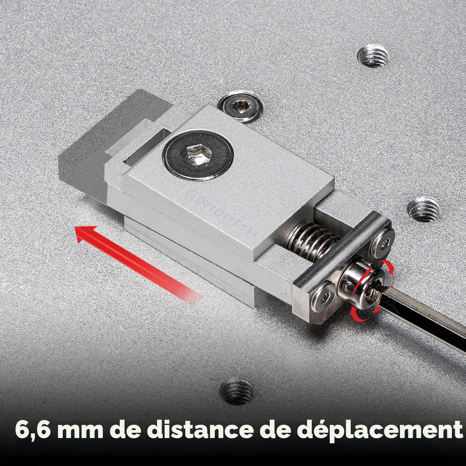 Genmistu T-Track Mini Vise Hold Down Clamp Kit [4 pièces] Mini pince-étau, pince d'orteil 56 x 22 x 21mm