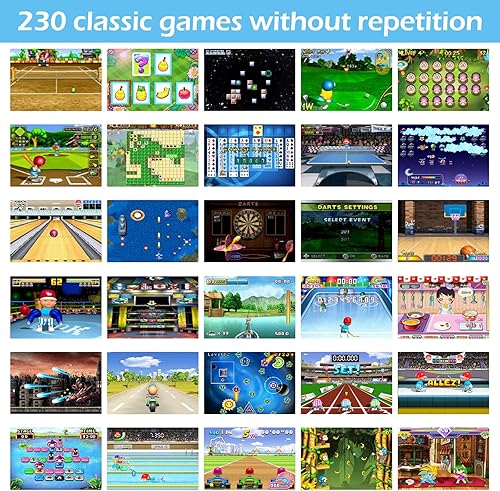 Vista 3 de Juego de mano de 16 bits para niños y adultos, pantalla grande de 3.0 pulgadas precargada 230 HD videojuegos clásicos retro con batería recargable