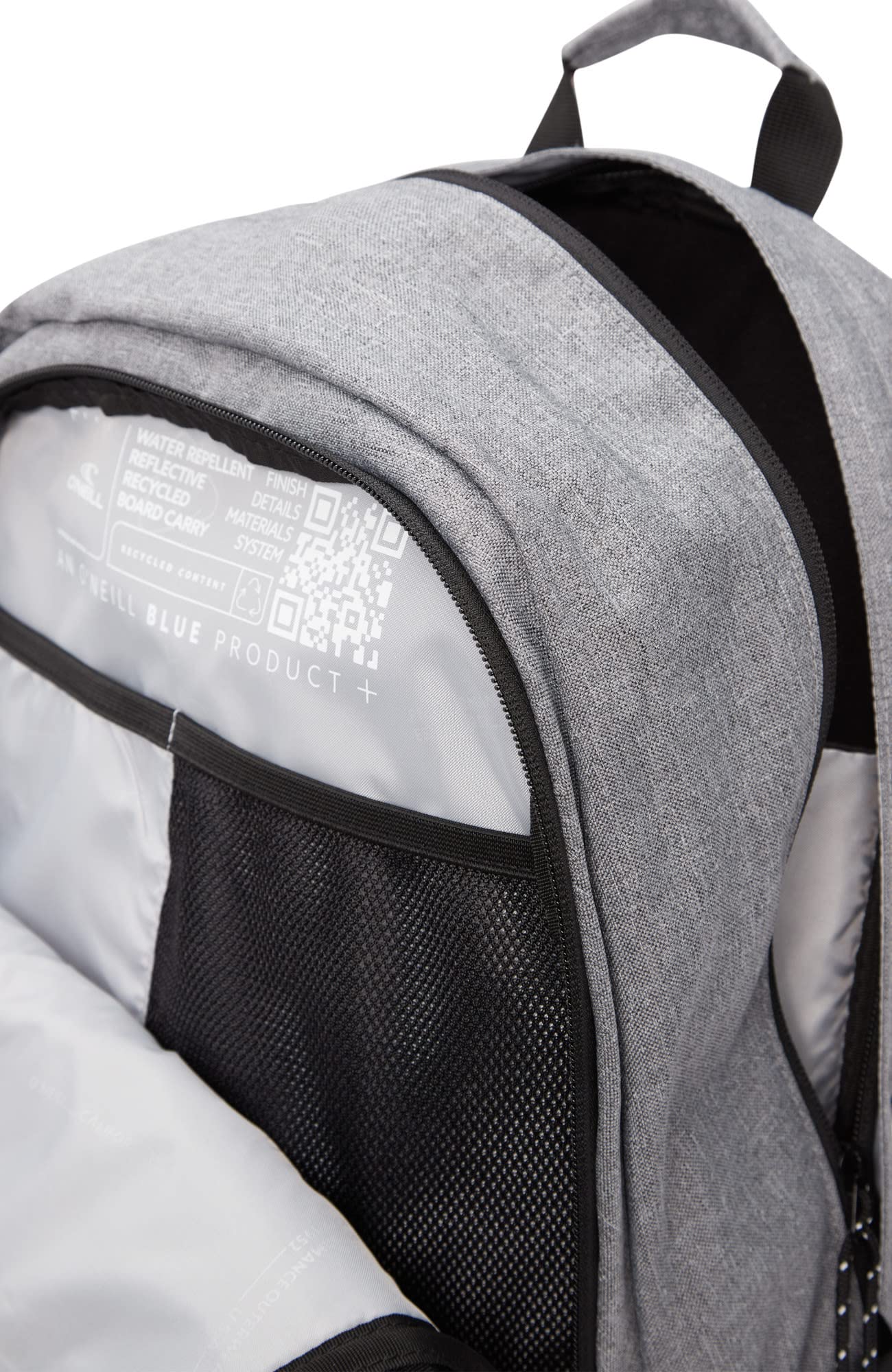 Oneill M Boarder Backpack I Grau - Verstellbarer vielseitiger Herren Rucksack, 30l, Größe 30l - Farbe Silver Melee