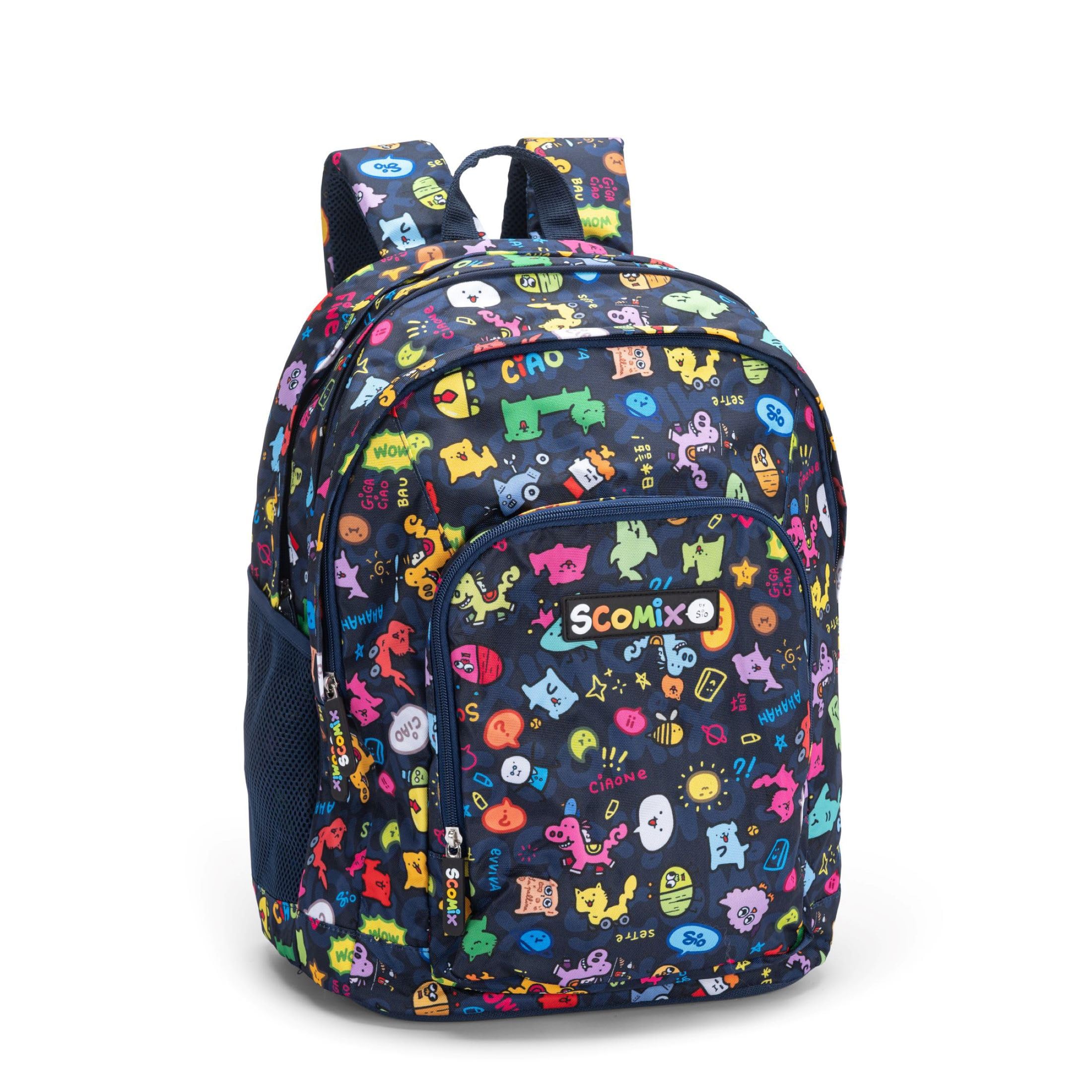 Zaino Scuola Organizzato Allover Scomix