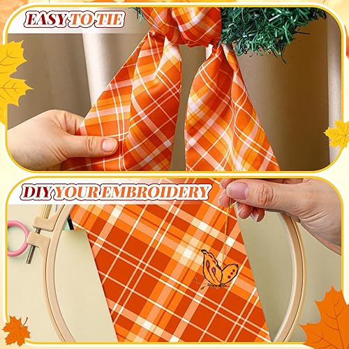 Miniatura 10 de VitalCozy Cinta de corona para puerta delantera, corona de satén para corona, bordado, monograma, accesorios de corona de Navidad, fiesta, patio,