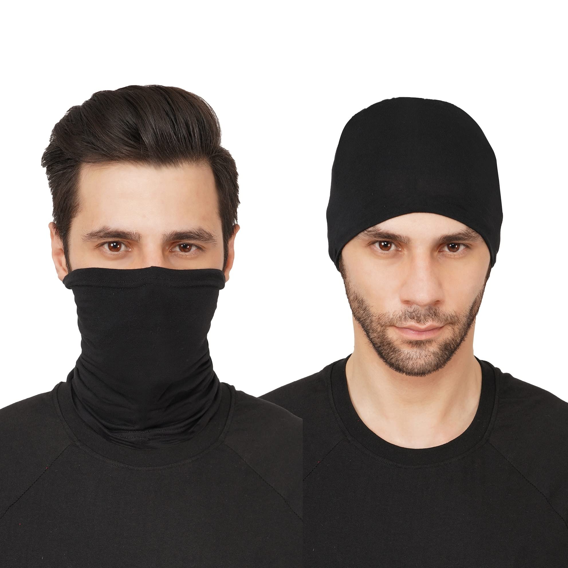 PrimeBox Men Mask for Men Bandana combo Black Color Neck Gaitor Pack of 2pcs Bandana Hcap combo Black color (B07JZ2VSB2) Amazon Price History, Amazon Price Tracker