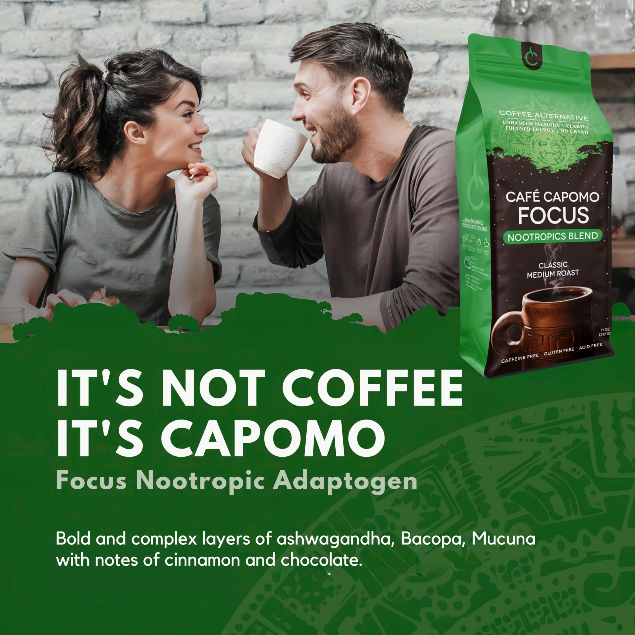 Amazon.com : Cafe Capomo Focus Nootropic Coffee Alternative