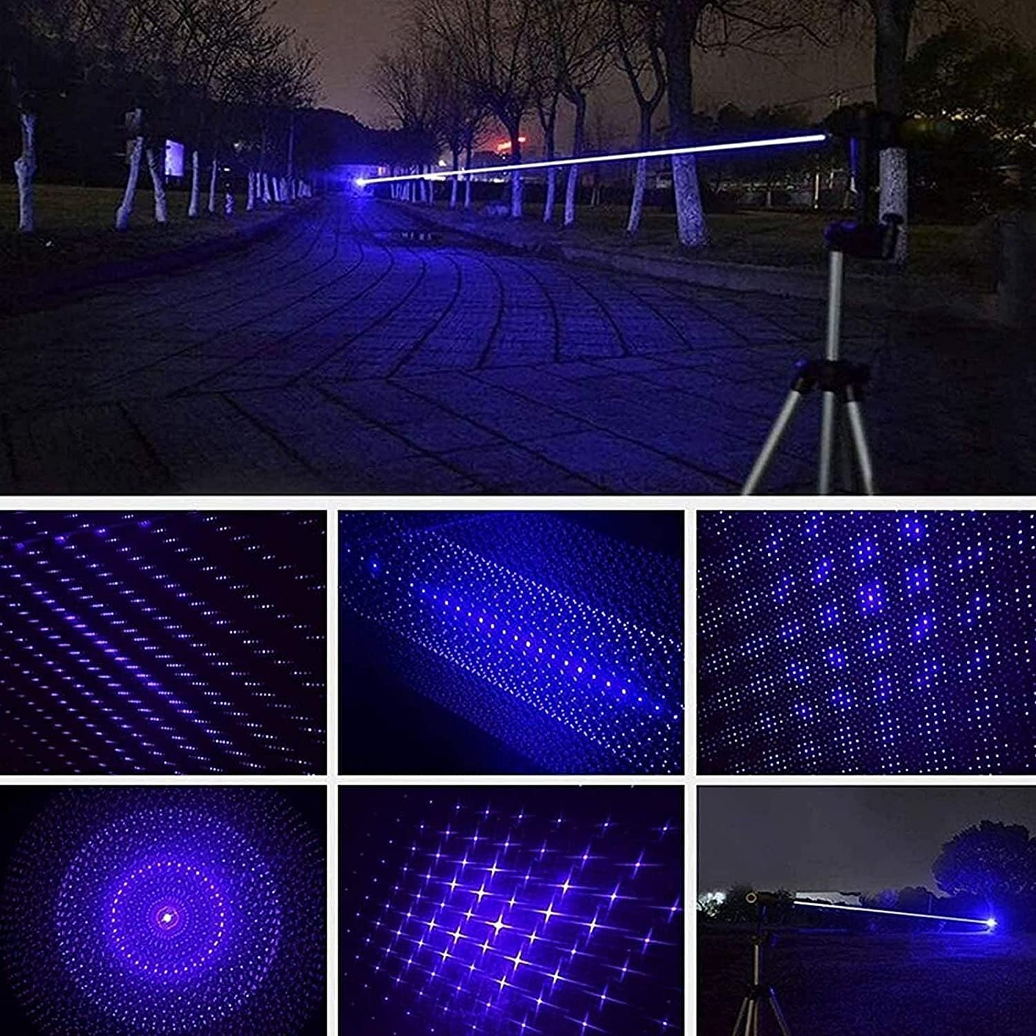 GSYW High-Power Long-Distance Pointer Burning Beam Pointer Hunting high-Power Blue Light Adjustable focus-500 to 10,000 Meters Range GJMHHZYQ : Office Products