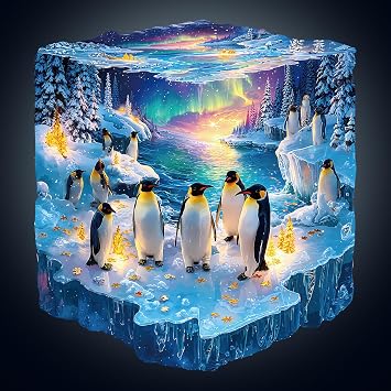 WOODBESTS Wooden Puzzles for Adults, Penguin Wooden Puzzle, Irregular Unique Puzzles, Beautiful Gifts for Puzzle Lovers 13.4 * 12.2in 265pcs