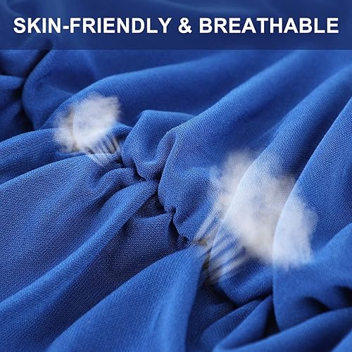 Miniatura 5 de Geyoga Gorras Bouffant con botones, unisex, elástica, turbante con botones para mujer, 3 piezas